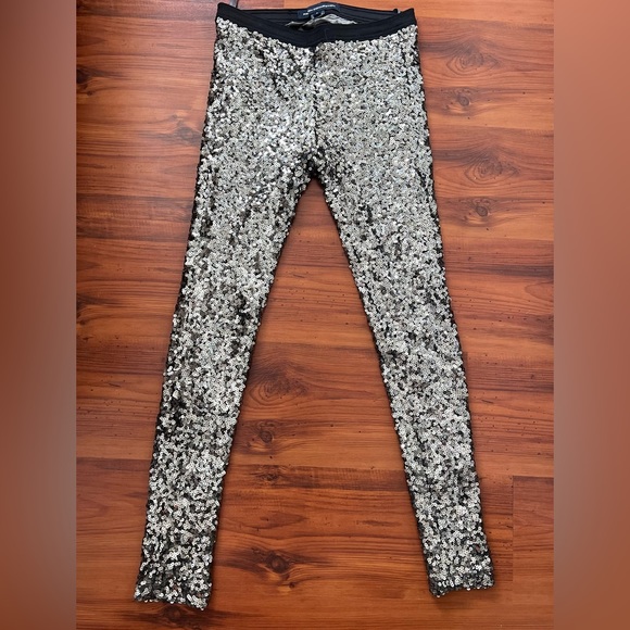 French Connection Sequin Legging size S - Picture 2 of 5